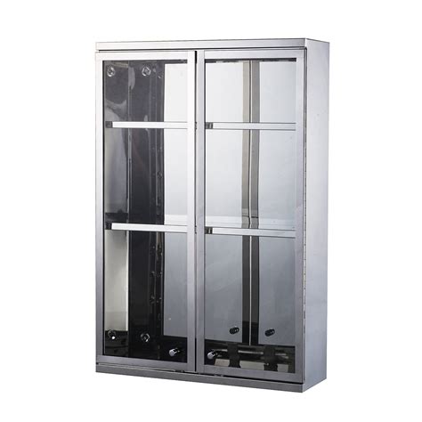 stainless steel bathroom wall mounted glass medicine cabinet|stainless steel medical cabinet.